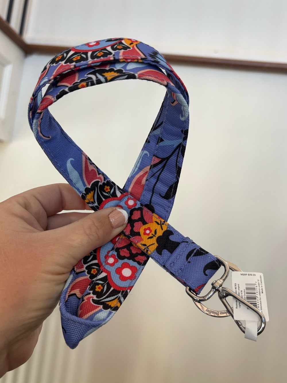 Vera Bradley Wide Lanyard Mural Garden Floral Accessories Women’s Girls NWT